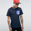 AF Blue Contrast Pocket Tee Shirt #217
