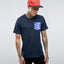 AF Blue Contrast Pocket Tee Shirt #217