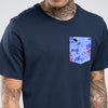 AF Blue Contrast Pocket Tee Shirt #217