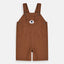 CRT Bear Embroidered Pocket Camel Short Dungaree 4038