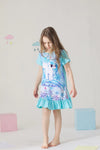 Night Glow Rarity Beautiful Girl Sky Blue Frock 9703