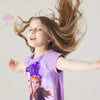 Night Glow Frozen Anna & Elsa Purple Frock 9702