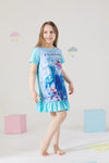 Night Glow Disney Frozen Sky Blue Frock 9699