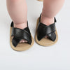 Magic Prewalker Black Striped Soft Bottom Sandal 11050