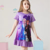 Night Glow Frozen Anna & Elsa Purple Frock 9702