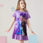 Night Glow Frozen Anna & Elsa Purple Frock 9702