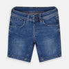 N It Side Cut Coin Pocket Rough Style Mid Blue Denim Shorts 3969