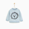 ZR Lion Print Sky Blue Sweatshirt