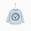 ZR Lion Print Sky Blue Sweatshirt