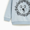 ZR Lion Print Sky Blue Sweatshirt