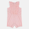 HM Front Lace & Frill Style Pink Sleeveless Jumpsuit 4073