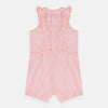 HM Front Lace & Frill Style Pink Sleeveless Jumpsuit 4073