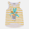 SS Sequence Lemon Jar Yellow Stripe Rough Bottom Sleeveless Top 4068