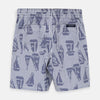 NTC Grey Ship Print Stripe Cotton Shorts 3988