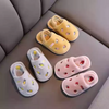 Carrots Embroidered Elastic Grip Warm Grey Slippers 8159