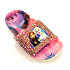Frozen Light Pink Glitter Stones Top Slippers 2211