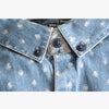SPF Printed Denim Blue Casual Shirt
