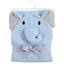 Hudson Baby Elephant Hooded Blue Towel 7235