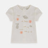 KB Mice Family Applic Flower White Tshirt 4105