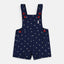 QLT Glitter Little Star Navy Blue Dungaree With Red Stripe Top 2 Piece Set 4212