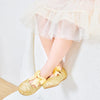 CN Dior Bow Shimming Gold Soft Bottom Pumps 10321