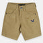 RC Embroidered Eagle Khaki Color Cotton Shorts 4272