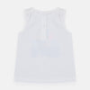 TX Applic Bird Print Sleeveless White Top 4455