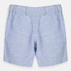 MNG Thin White Stripe Blue Cotton Shorts 4481