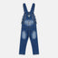 OSH Frill Heart Pocket Dark Blue Denim Dungaree 4594