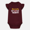 B.X Glitter So Cute Happy Maroon Body Suit 4678