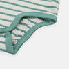 HM Rib Fabric Green Lines White Body Suit 4635