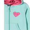 5.10.15 Smily Heart Printed Aqua Hoodies 659