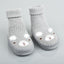 Bear Face Grey Comfortable Socks Booties 7649