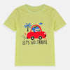 B.X Lets Go Travel Shark Soft Green Tshirt 4976