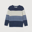 H Block Design Panels Navy Blue Sweater 7780