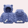 HT Bear Face Cadet Blue Puffer Jacket 8343