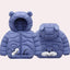 HT Bear Face Cadet Blue Puffer Jacket 8343