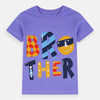 B.X Brother Printed Light Purple Tshirt 5048