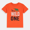 B.X I Am Wild One Printed Orange Tshirt 5088