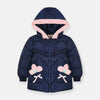 JP Pink Flower Pocket Blue Puffer Jacket 7994