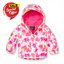 PLC Fluorescent Multi Hearts White Puffer Jacket With Inner Fleece 7956