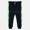 KK Side Green Stripe Navy Blue Fleece Trouser 7967