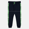 KK Side Green Stripe Navy Blue Fleece Trouser 7967