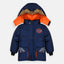 JPS Paragraph Logo Orange Pockets Blue Puffer Jacket 7981
