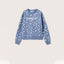 MNG White Flowers Blue Sweatshirt 9893