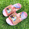 Frozen Light Pink Glitter Stones Top Slippers 2211