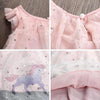 All Over Star Unicorn Rainbow Net Frock With Unicorn Hair Catch 2612