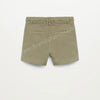 MNG Kinned Cord Olive Green Terry Shorts 8829