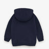 ZR Round Pocket Navy Blue Zipper Hoodie 3377