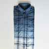Two Tone Check White and Navy Blue Slim Fit Casual Shirt 8884